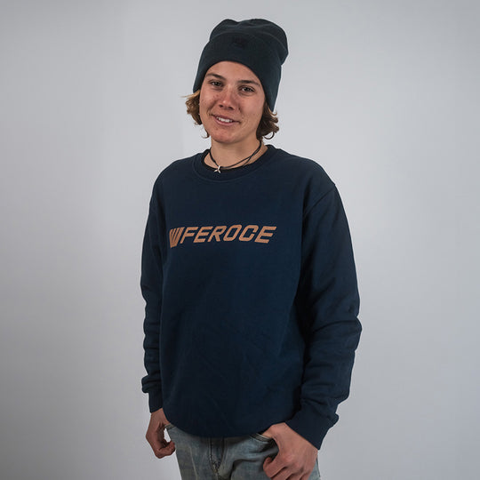 Sweat coton bio FEROCE - Bleu marine