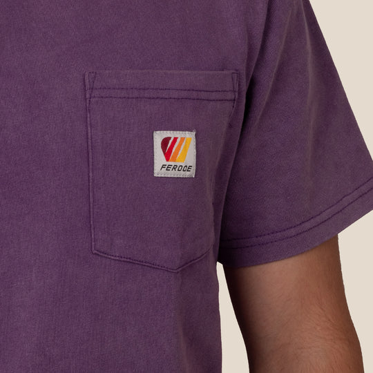 T-Shirt délavé coton - Mauve