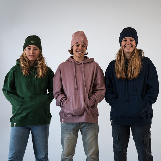 Hoodie coton bio Un Vent Feroce - Rose