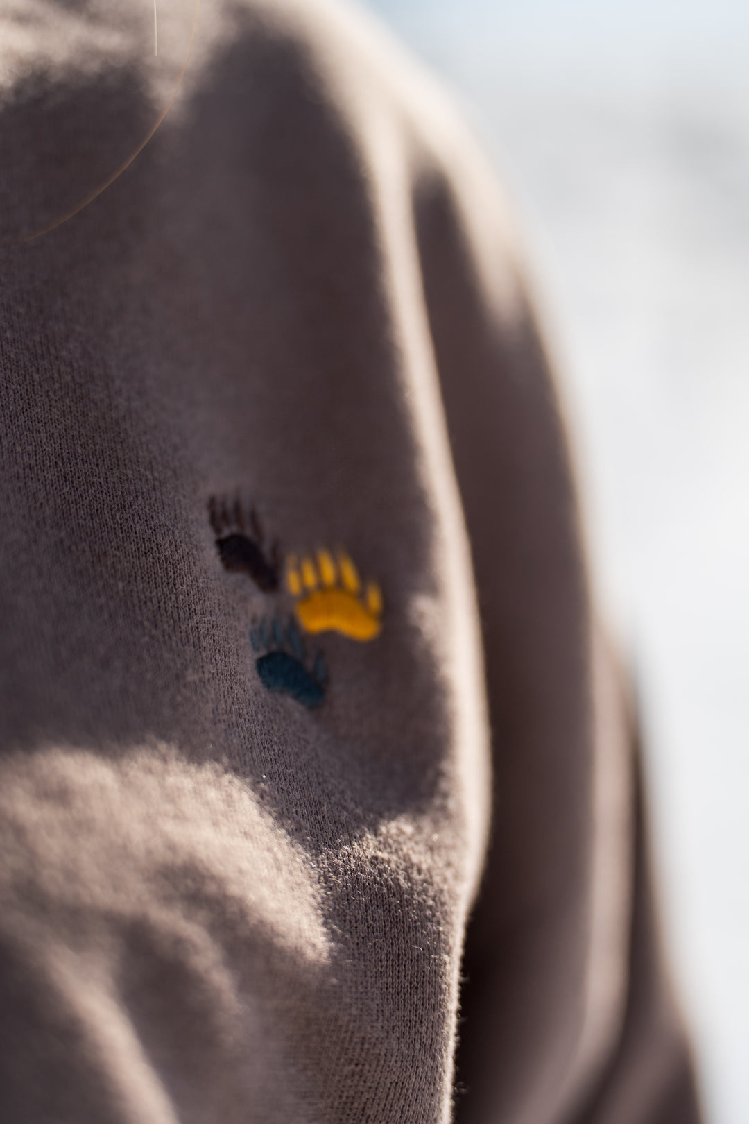 hoodie Yellowstone marron détail logo poitrine brodé