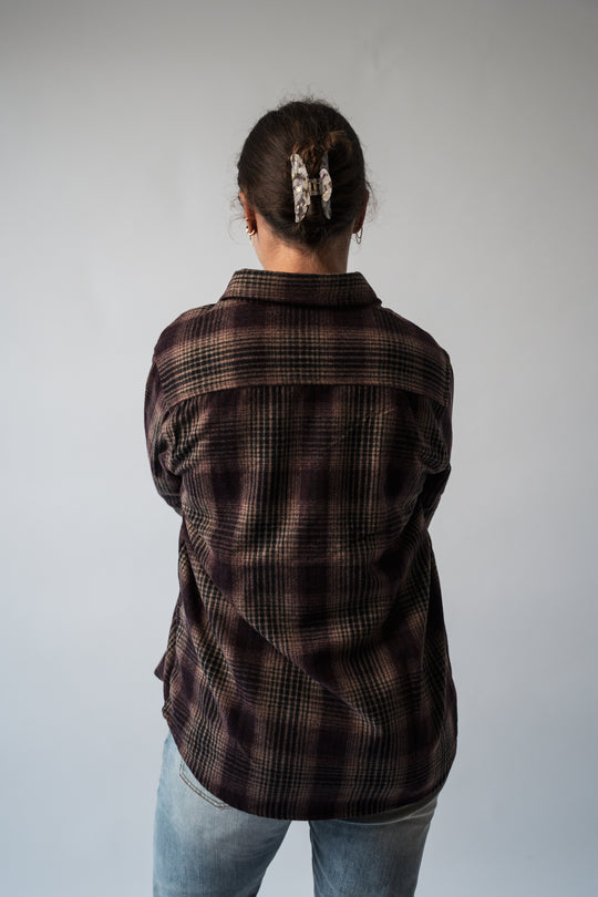 Chemise Mezenc en laine - Bordeaux FEROCE vue de dos
