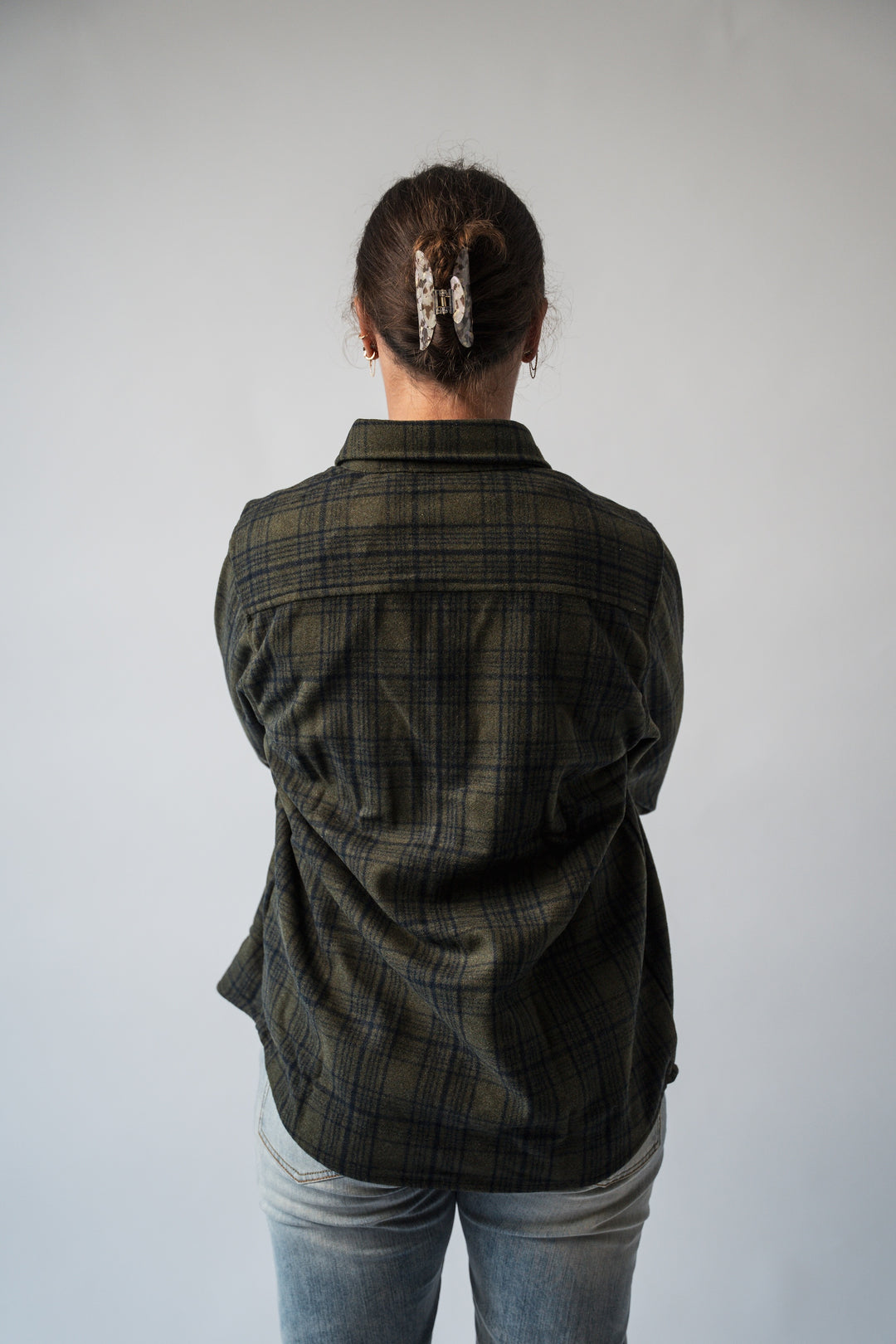 Chemise Mezenc en laine - Kaki FEROCE vue de dos