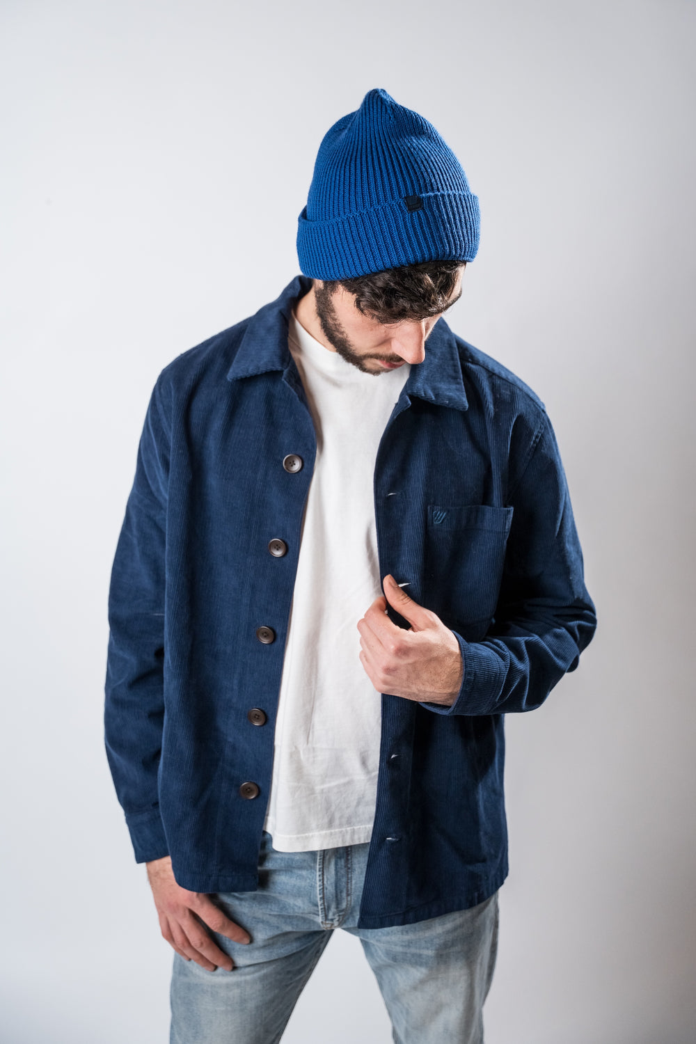 Chemise Velours Bronco - Bleu Pétrole FEROCE portée style lifestyle