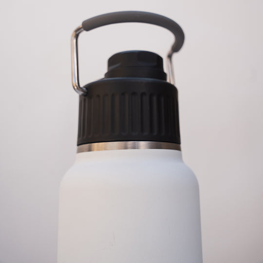 Gourde isotherme 800 ml - blanc FEROCE détail bouchon poignée