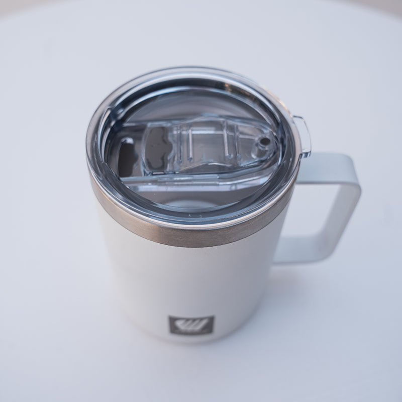 Mug isotherme 300 ml - blanc FEROCE vue dessus couvercle