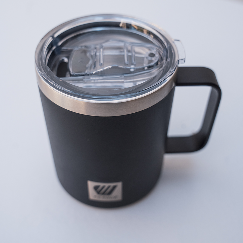 Mug isotherme 300 ml - noir FEROCE vue dessus couvercle