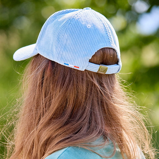 Casquette Alizée velours cotelé - bleu ciel FEROCE vue arrière réglage