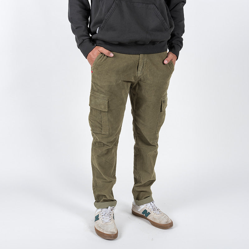 Pantalon cargo Alpine velours - Vert sauge