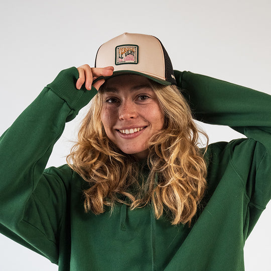 Casquette trucker Le Vent La Vague - verte FEROCE portée de face