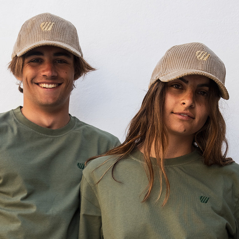 Casquette Garbi velours cotelé - camel FEROCE portée homme femme