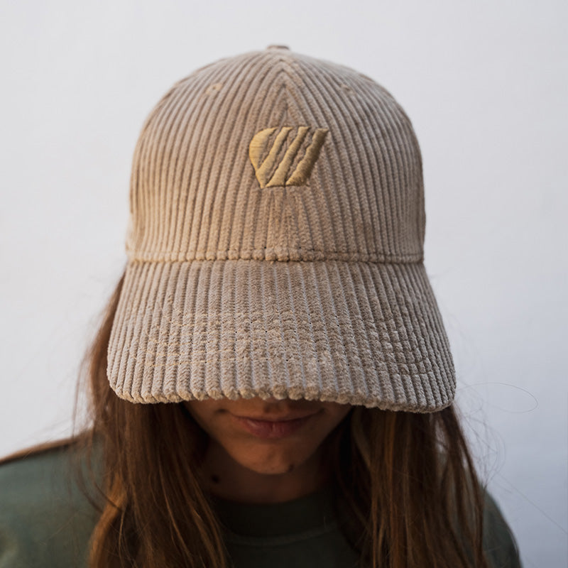 Casquette Garbi velours cotelé - camel FEROCE détail logo face
