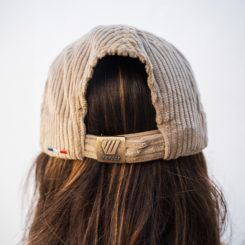Casquette Garbi velours cotelé - camel FEROCE vue arrière réglage