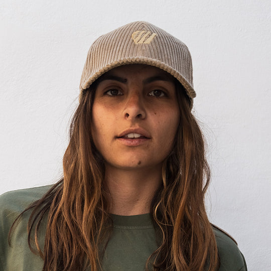 Casquette Garbi velours cotelé - camel FEROCE portée femme face
