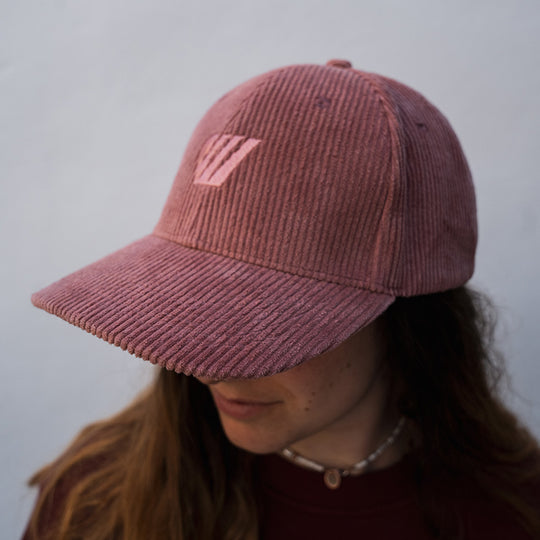 Casquette Alizée velours cotelé - Rose détail velours côtelé