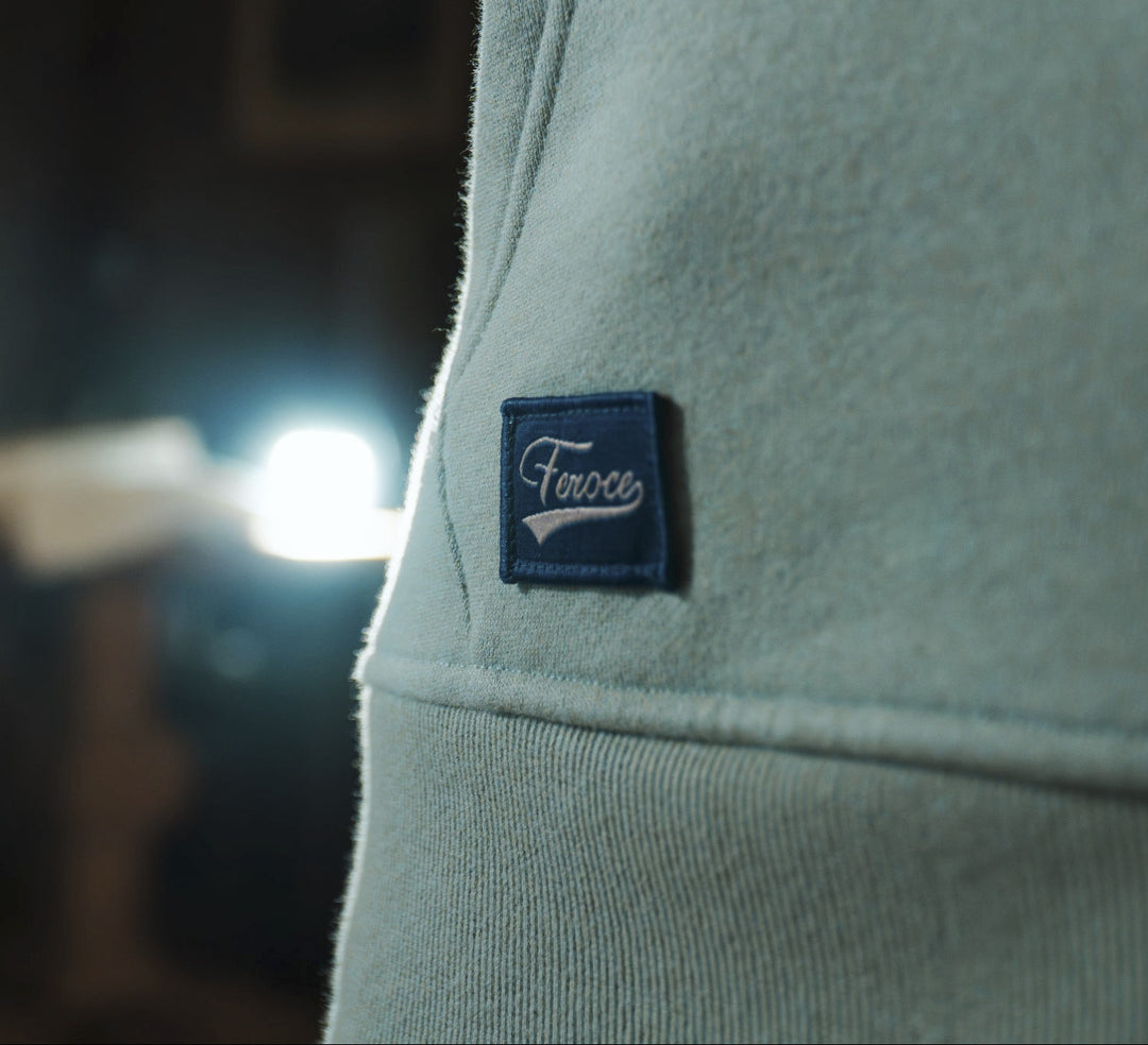 Veste Zipée Aegean - Vert Glacé FEROCE détail étiquette