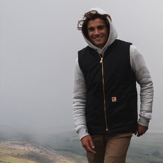 Veste sans manche doublure matelassée - Noire