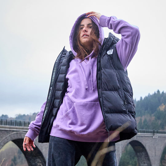 Hoodie coton bio - Mauve
