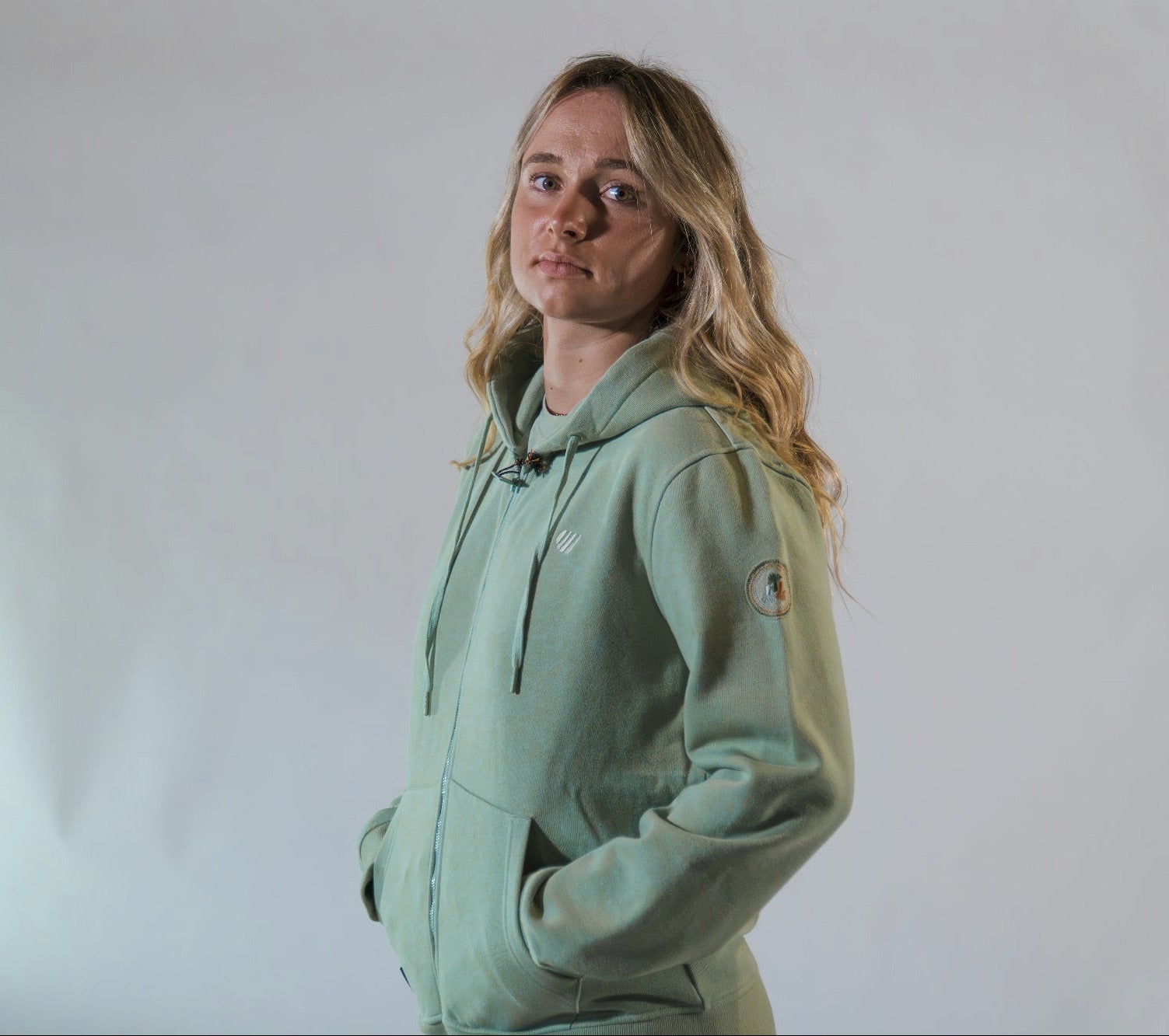 Veste Zipée Aegean - Vert Glacé FEROCE portée style lifestyle