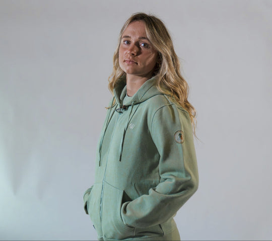 Veste Zipée Aegean - Vert Glacé FEROCE portée style lifestyle