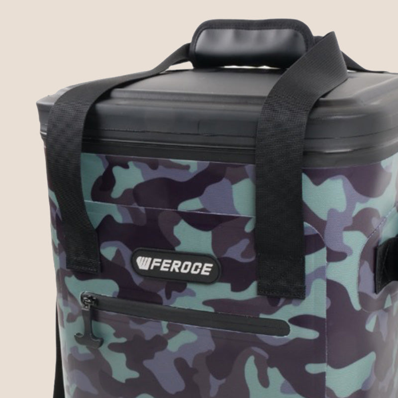 Glacière souple Loirette 18L - camouflage FEROCE détail poignée supérieure