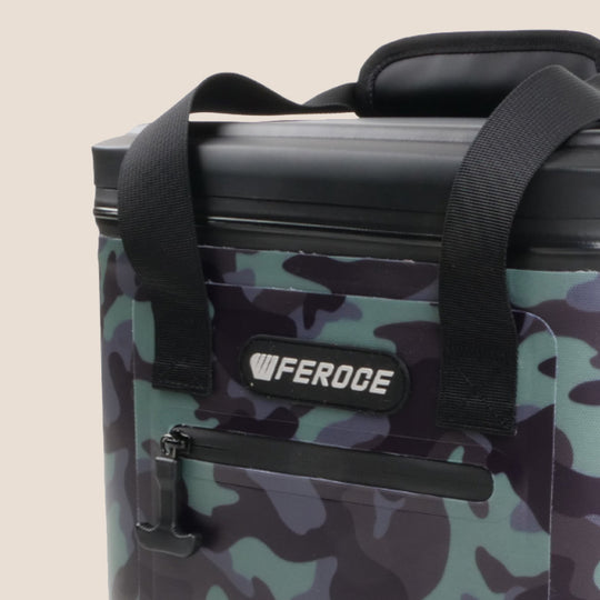 glacière souple Loirette 8L - camouflage détail fermeture et poignée