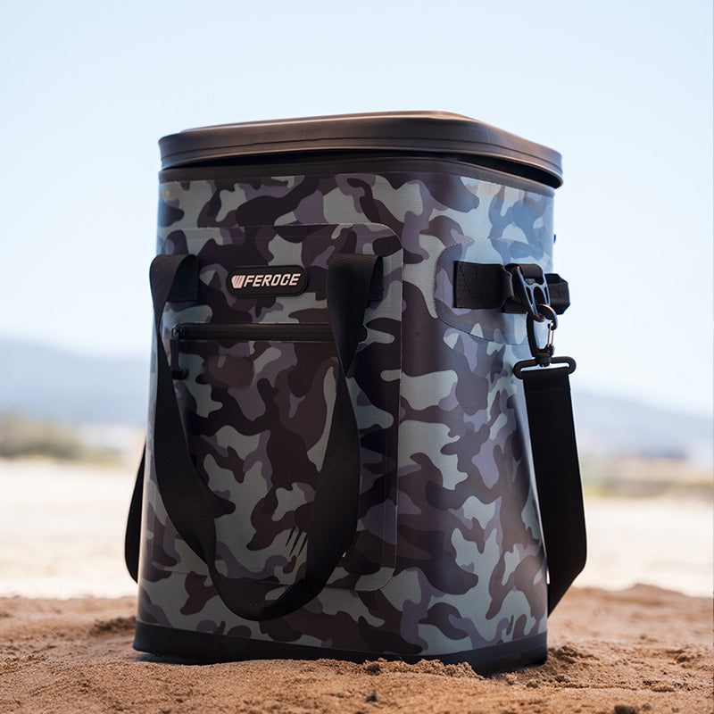 Glacière souple Loirette 30L - camouflage FEROCE vue face extérieur