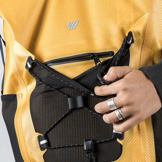 Sac à dos étanche IPX6 Kiteloop 27L - orange FEROCE détail fermeture étanche