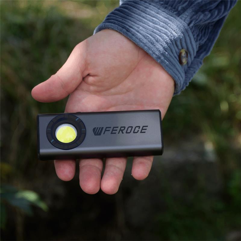 Lampe torche LED rechargable support magnétique FEROCE éclairage extérieur nuit