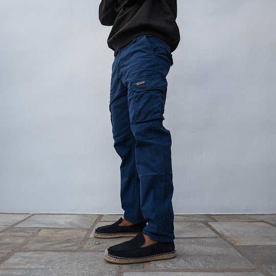 Pantalon cargo Thalassa droit - Bleu marine