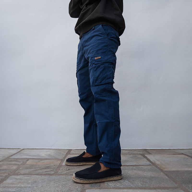 Pantalon cargo Thalassa droit - Bleu marine