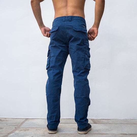 Pantalon cargo Thalassa droit - Bleu marine