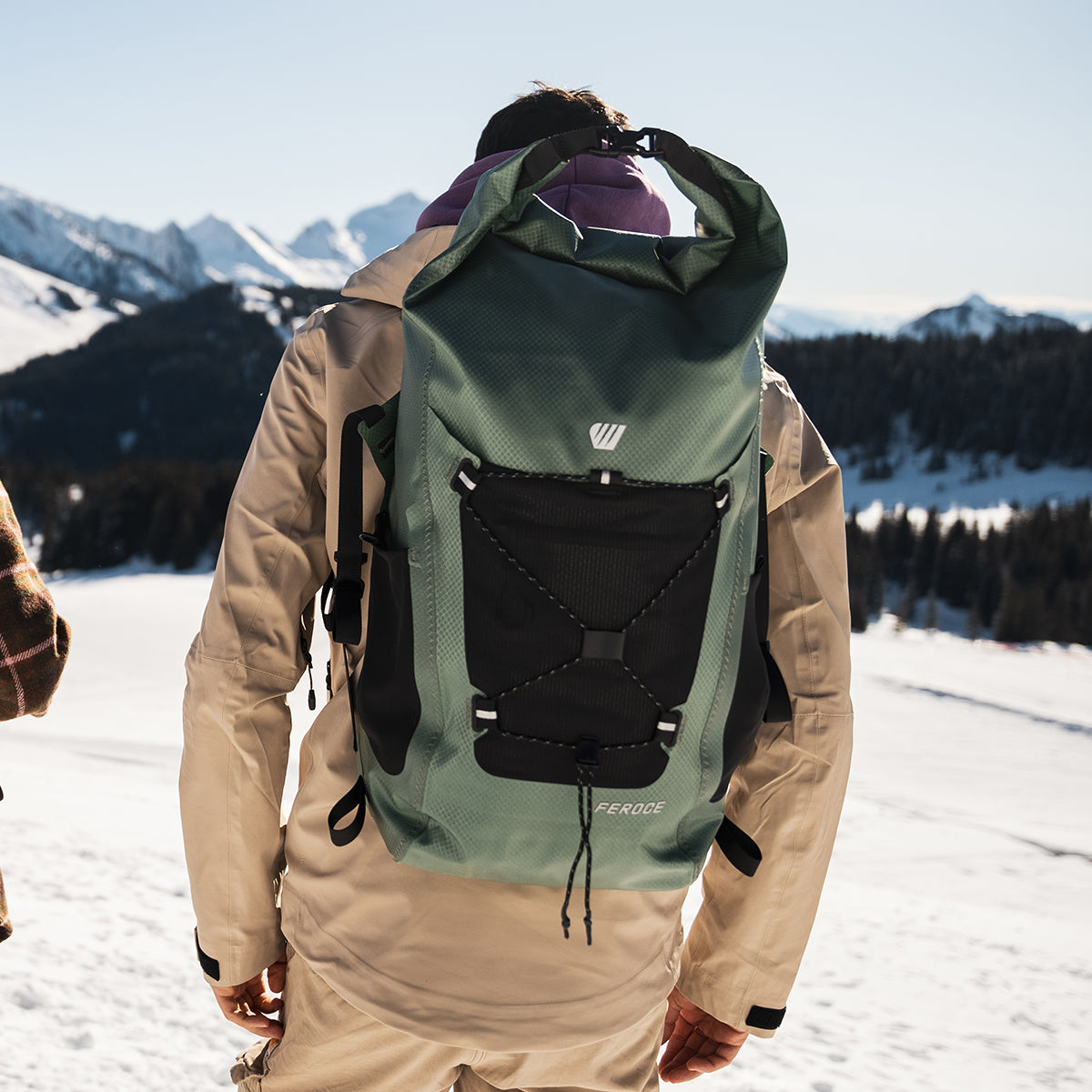 Sac à dos étanche IPX6 Kiteloop 27L - vert FEROCE vue face produit