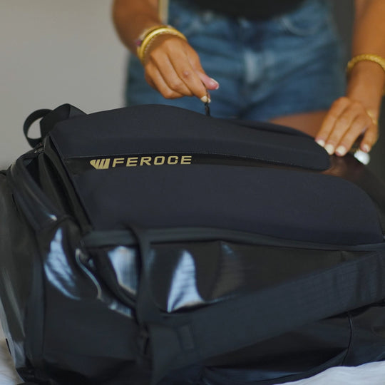 Sac à dos Sierra 36L - Noir FEROCE détail fermeture