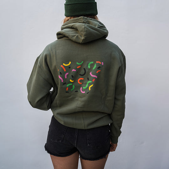 Hoodie coton bio - Kaki