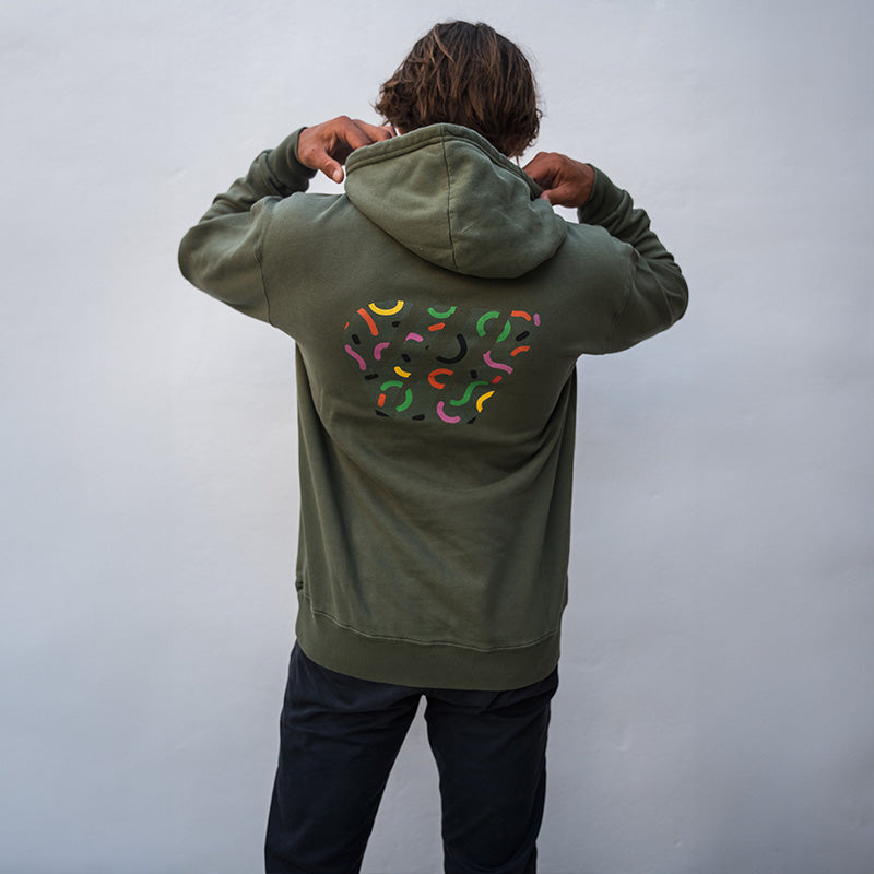 Hoodie coton bio - Kaki