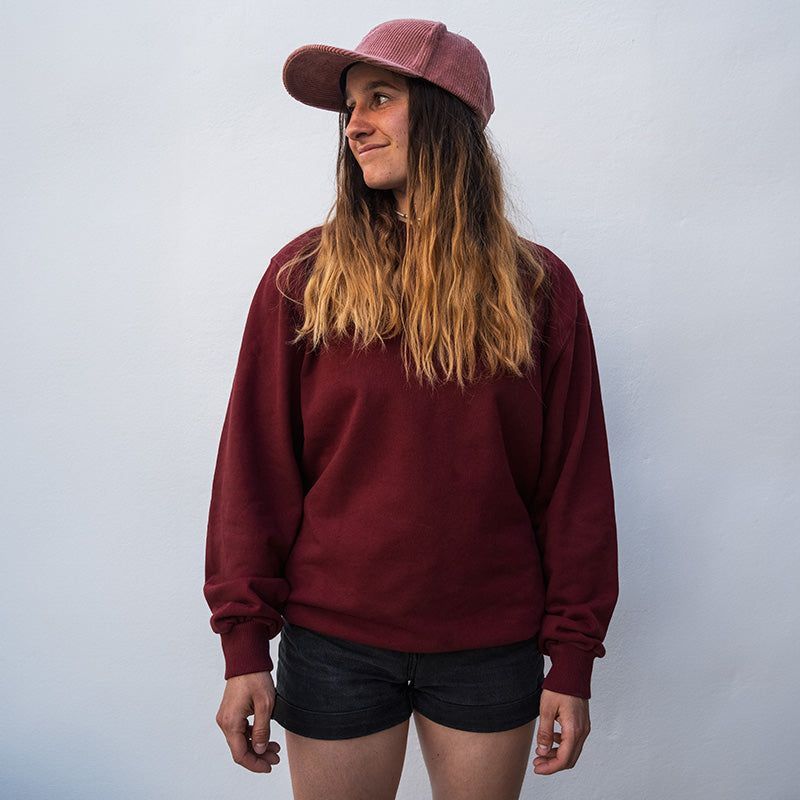 Sweat coton bio Pounda Feroce - Bordeaux