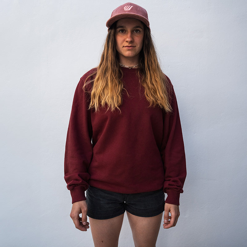 Sweat coton bio Pounda Feroce - Bordeaux