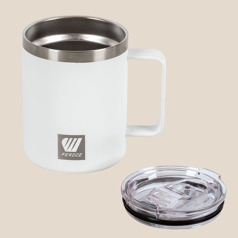 Mug isotherme 300 ml - blanc FEROCE avec couvercle séparé
