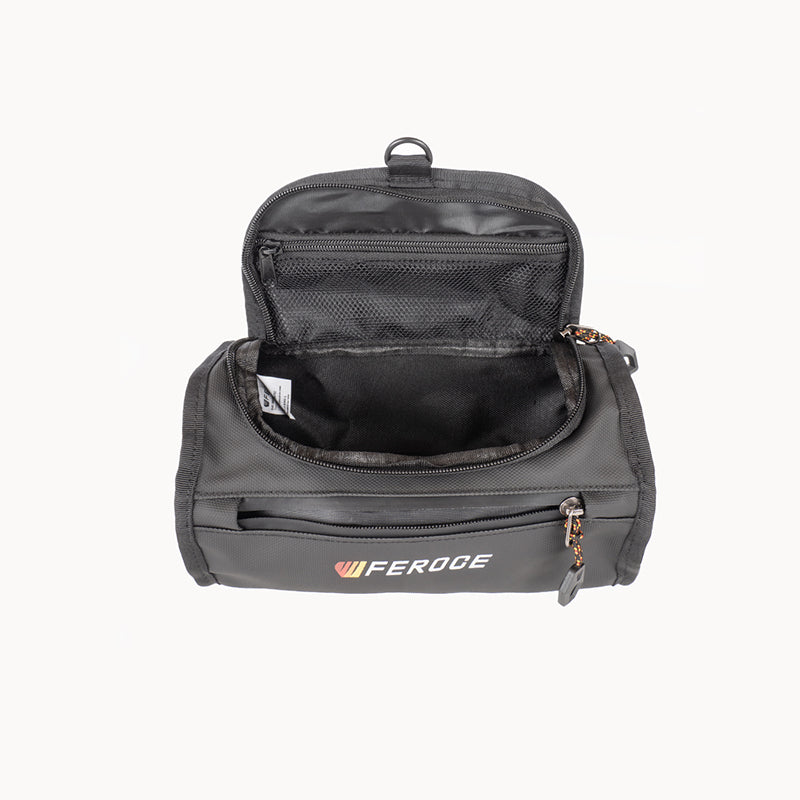 Trousse de toilette - noir FEROCE vue dessus ouverte
