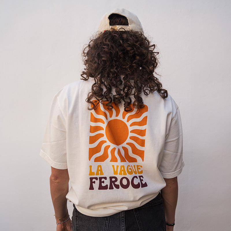 T-shirt coton bio La Vague Feroce - Blanc