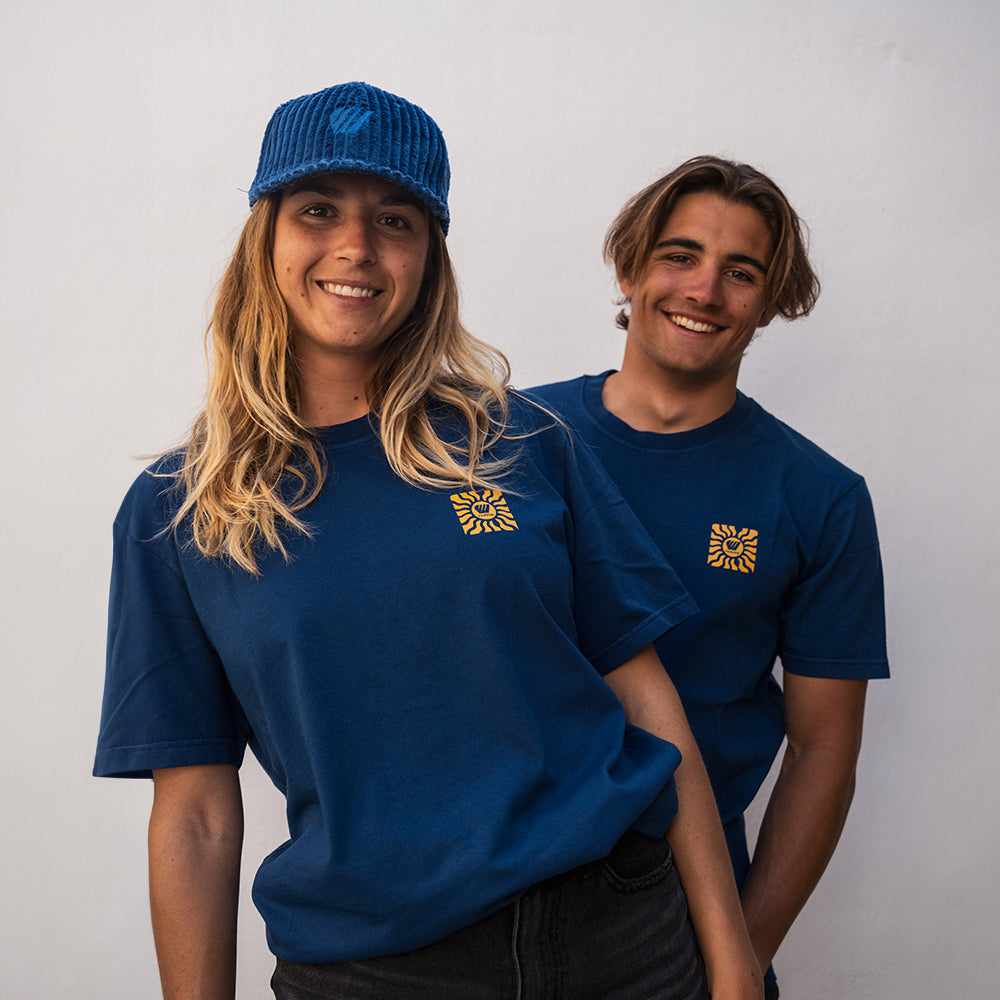 T-shirt coton bio La Vague Feroce - Bleu