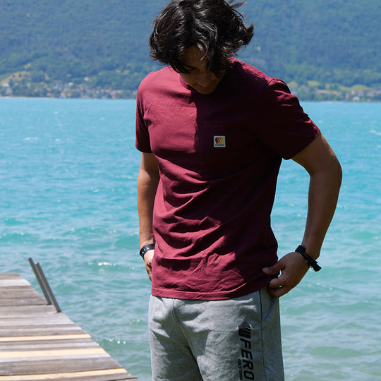 T-Shirt Coton Organique - Bordeaux