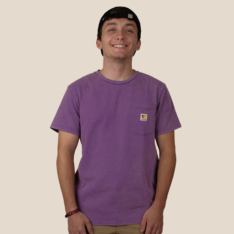 T-Shirt délavé coton - Mauve